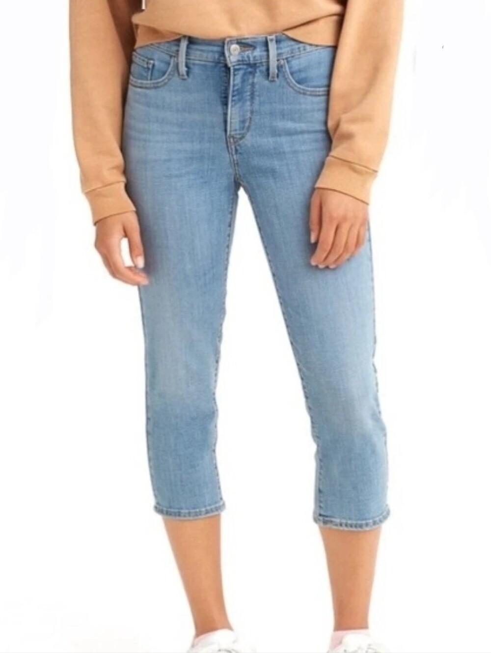 LEVI'S 311 Skinny Shaping Capri Mid Rise Jean Light Wash Tummy Smoothing 10/30